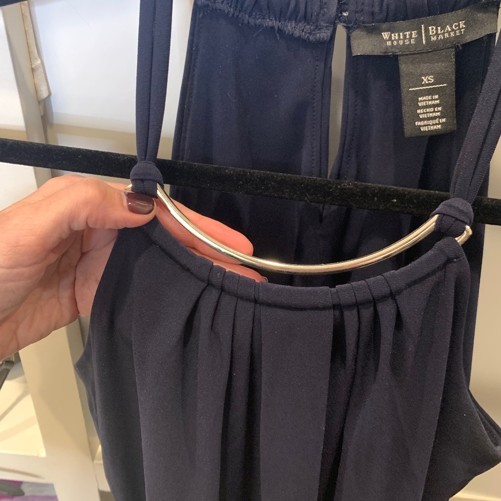 Navy Halter Style Top - Picture 5 of 8